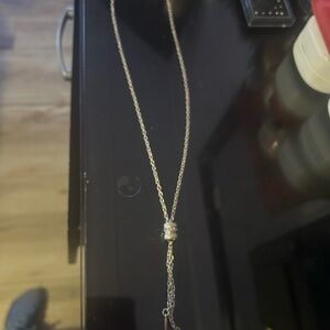 Necklace, NWOT, Goldtone with beautiful bling pendant, super nice!